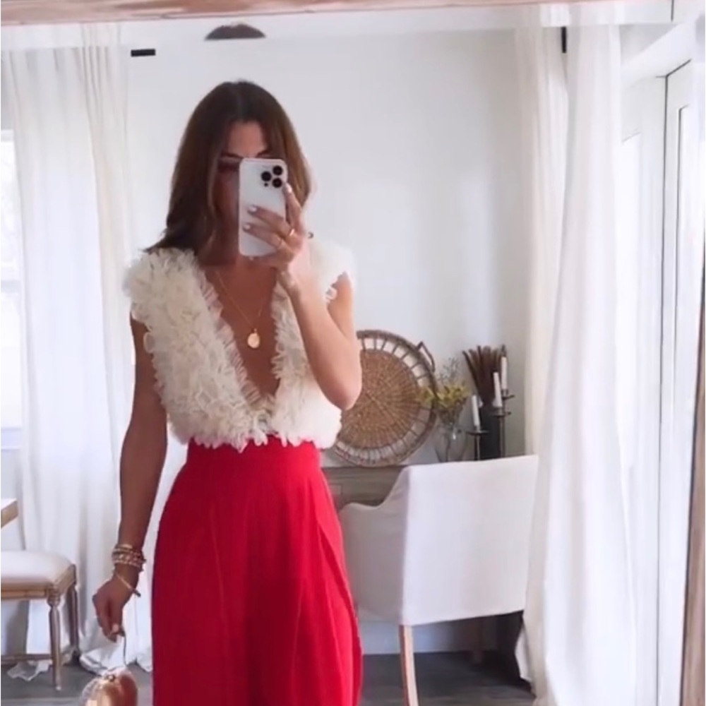 Chiffon Ruffle Bodysuit NWT - Picture 2 of 6
